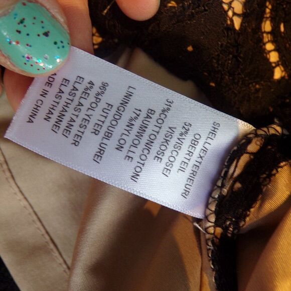 NWT Adrianna Papell black lace dress 4 - Picture 8 of 12